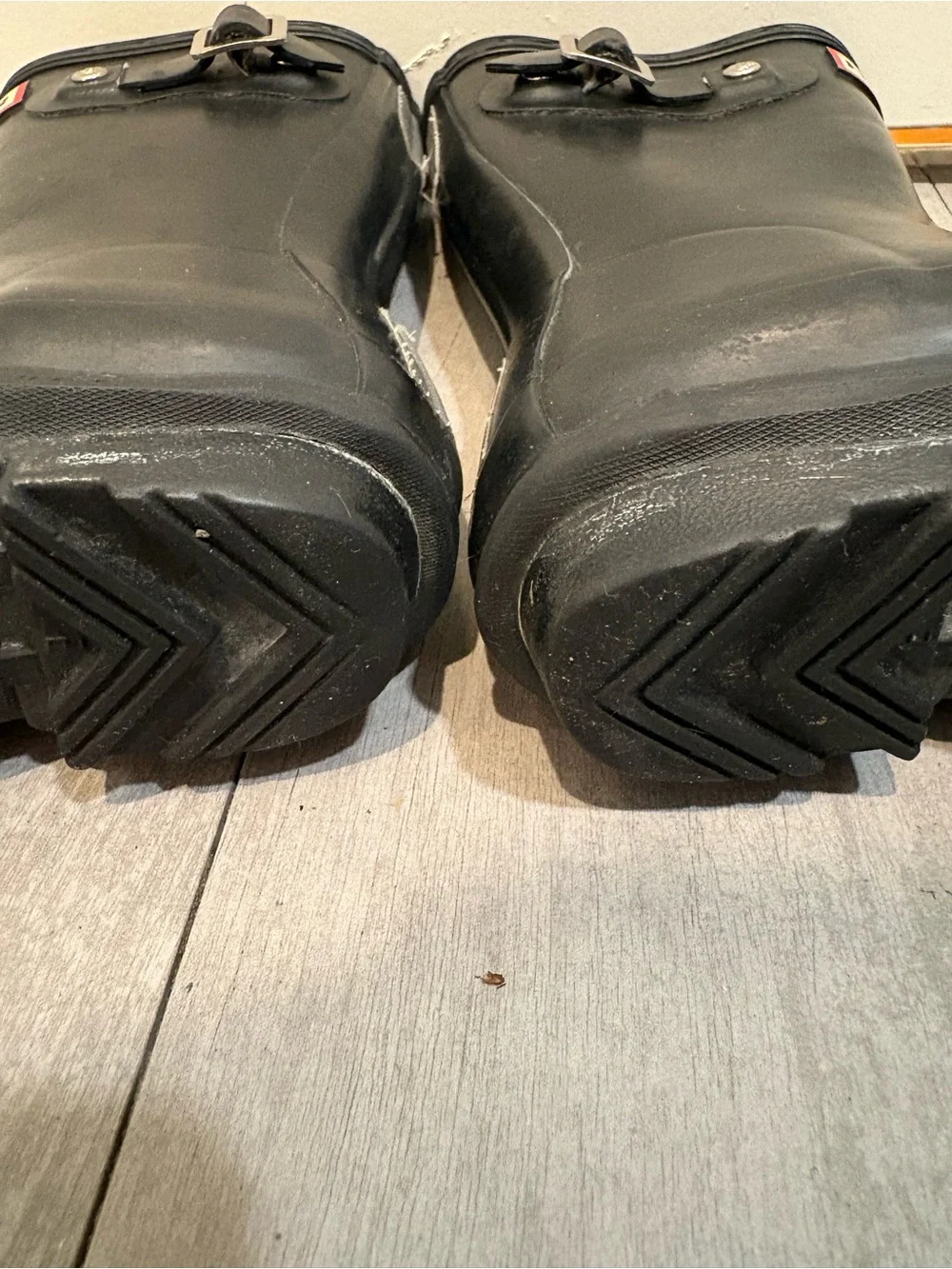 Hunter Black Rain Boots with Cream Sherpa Insert and Logo